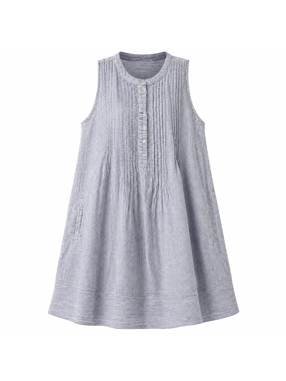 Faherty Sleeveless Striped Linen Dress Medium